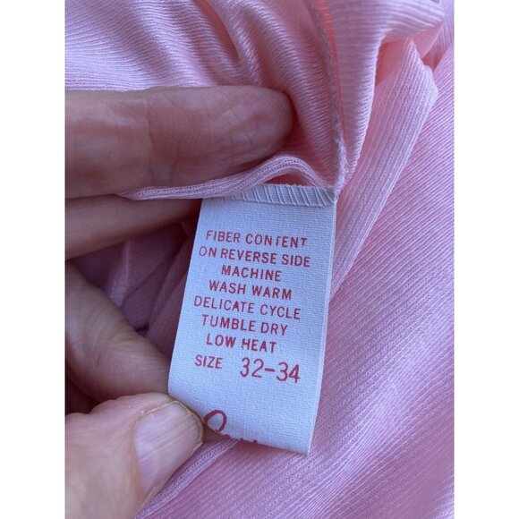 Vintage 60s Sears Womens Pink Semi Sheer Dressing Gown Size S 100% Nylon Boudoir - Picture 5 of 10